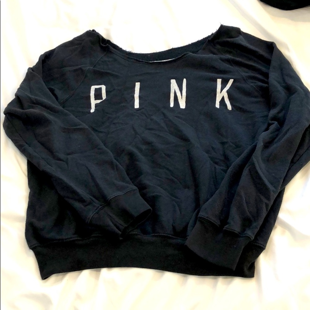 VS PINK | Black Slouchy Sweatshirt
